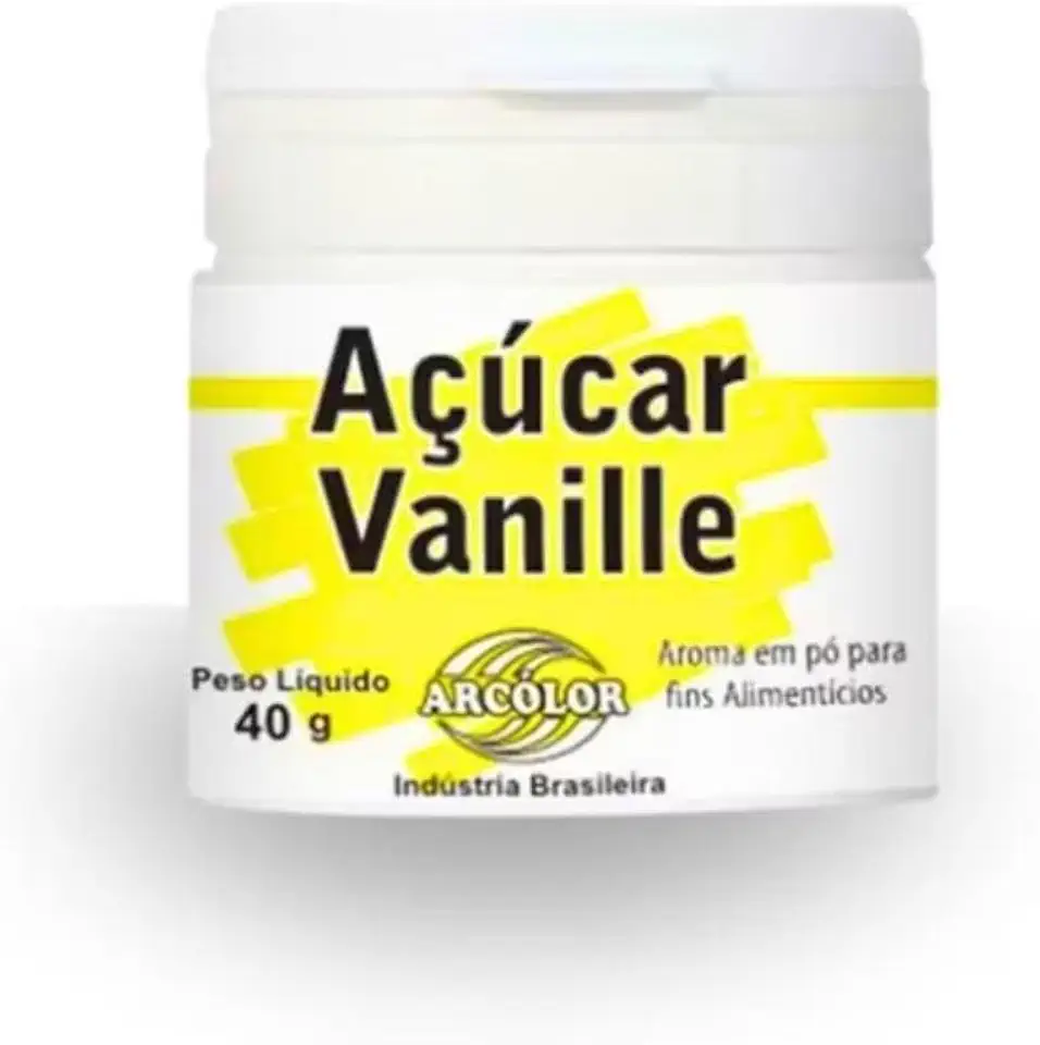 Açúcar Vanille 40g Arcolor – Açúcar de Baunilha Para Confeitaria