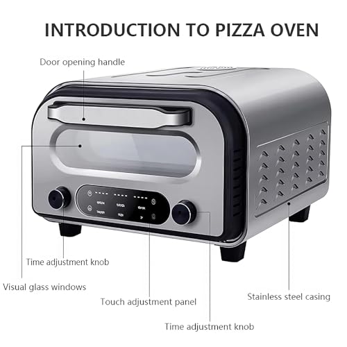 12" Countertop Pizza Oven Electric Pizza Maker, 1700W Indoor Pizza Oven Smart Touch Screen with Pizza Stone & Cutter, 6 Pizza Presets, Heats up to 450℃, Makes Pizzas in 2 Min, Pizza Cooker for Home - Image 5