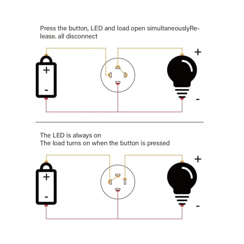 Bouton poussoir noir 12mm LED jaune étanche à impulsion 3-6V - 5