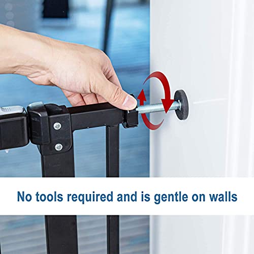 Kinfant 41-Inch Extra Tall Walk Thru Baby Gate,Bonus Kit, Includes 6-Inch Extension Kit, 4 Pack Pressure Mount Kit And 4 Pack Wall Cups And Mounting Kit #TOP2