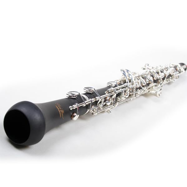 Oboe Ebonit versilberte Mechanik halbautomatisches System mit Tasche & Rohr