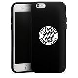 DeinDesign Silikon Hülle kompatibel mit Apple iPhone 6s Case schwarz Handyhülle FC Bayern München Wappen FCB