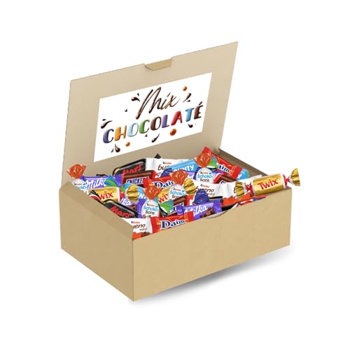 MIX CHOCOLATÉ | Assortiment de Bonbons au Chocolat Kinder, Célébrations, Milka, Daim | Plus de 760g de Friandises emballées individuellement à partager