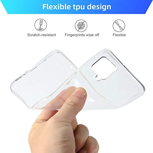 Wonantorna Compatible with Samsung Galaxy A42 5G Case, [Anti-Yellow] [Ultra Slim] [Shock Proof] Soft Silicone TPU Protective Cover Compatible with Samsung Galaxy A42 5G - Clear Transparent