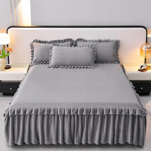 Fzigenle �{�앗 �x�b�h�X�J�[�g �Z�~�_�u�� �V���O�� �P�n �x�b�h�J�o�[ 120*200 �V�[�c�J�o�[ �}�b�g���X�J�o�[ �h�J ���[�X �x�b�h�V�[�c ���킢�� ���� �J���C�C �P�n�Ƌ� �v�����Z�X �P�C���e���A ���C�g�O���[ �_�u�� �N�C�[�� 