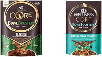 Wellness CORE Bowl Boosters Bundle, Bare Turkey (4 oz) + Functional Skin & Coat Health (4 oz)
