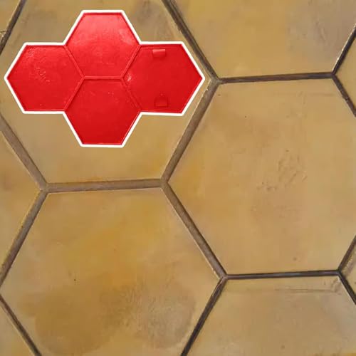 Molde de hormigón texturizado hexagonal para moldes de cemento de terrazas y aceras 2