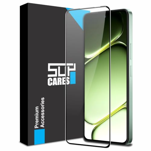 Image of SupCares Tempered Glass for OnePlus Nord CE 6 Lite (6.72 Inch) With Installation Kit | 9H Edge to Edge Screen Protector | Black