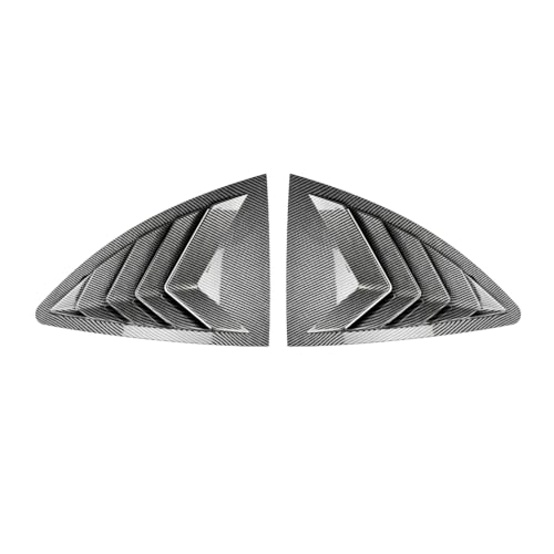 HHENGYISOUL Carbon Fiber Style Add-On Tape-on Rear Window Quarter Glass Duct Louver Vent Covers for Toyota GT86, Subaru BRZ, Scion FR-S 2013-2020