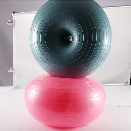 Keenso Donut Exercise Ball,Inflatable Exercise Ball Training Stability Ball for Yoga Pilates Balance Training, Training, Office (Grey) - Image 7