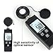 Light Meter, XRCLIF Handheld Lux Meter for Ambient Light Intensity Monitoring, Digital Photometer Range up to 200,000 Lux, Photo Illuminance Sensor with MAX/MIN Data Hold for Grow Plants Led