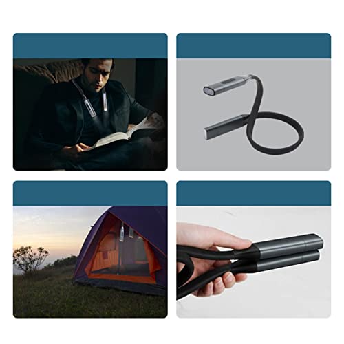 Luz de leitura de pescoço para pescoço, luminária de leitura de pescoço recarregável por USB para le
