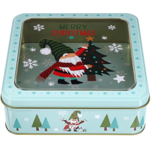 Boîte en fer blanc de rangement carrée durable pour confiseries - 8