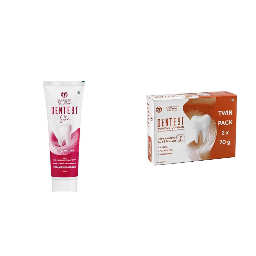 Dente91 SHE Toothpaste Specially Crafted for Women, Remove Plaque Contains Folic Acid & Vitamins (| Dente91 Anti-Stain Toothpaste for Stain Removal & Teeth Whitening | Protects against Dental Caries-picture-24