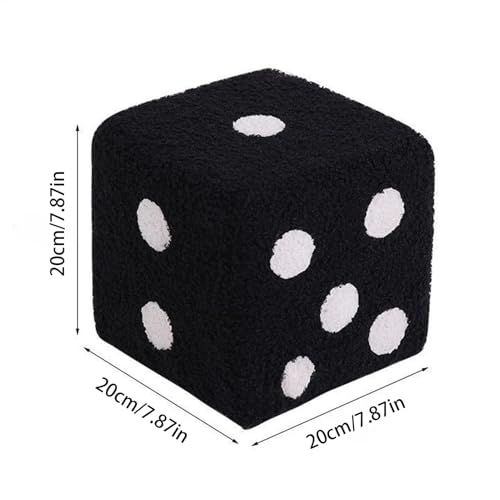 Repose-pieds dé en coton doux lavable, le petit tabouret carré élégant et compact