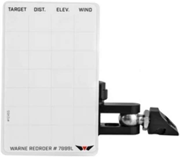 WARNE 7854M Precision Mount, Data Card Holder, Aluminum, Attaches to Skyline Mount, Matte Black