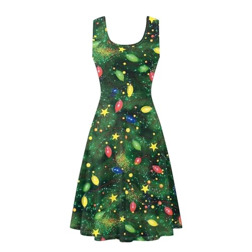 Image of Dreaweet Casual Sleeveless Dresses for Women Girls, Round Neck Tank Dresses with Pockets Summer Sundress Size XS-4XL