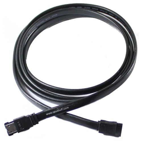 Cable eSATA a SATA de 6 pies con cables trenzados miniatura 2