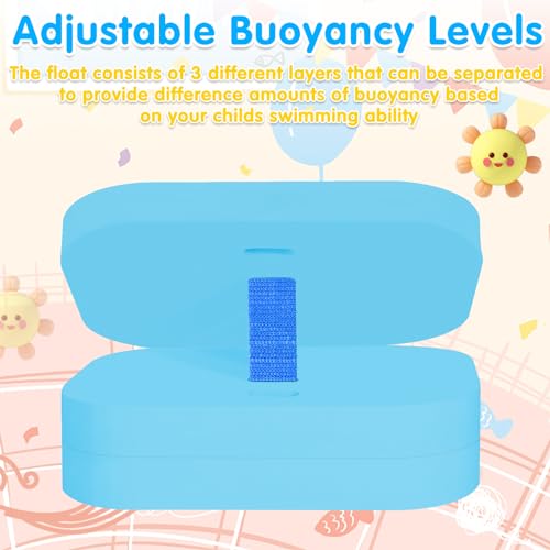 Back Float,Swim Belt Bubble for Kids,Swimming Training Aid with Adjustable 3 Layers, Portable Floaties Device for Beginners Swim Trainer Under 120 Pounds