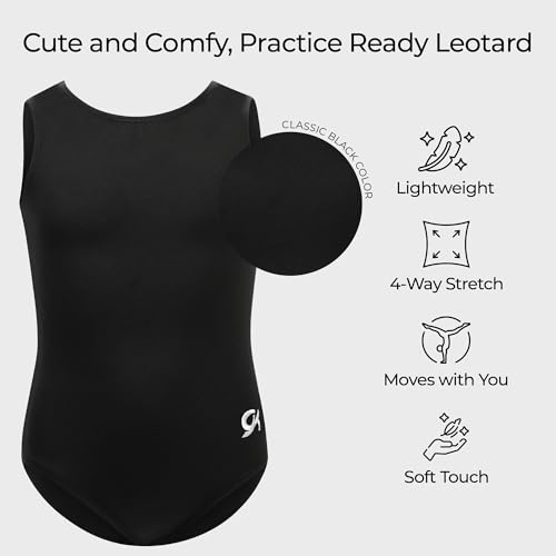 Image of GK Stars Gymnastics & Dance Leotard for Girls and Toddlers - Activewear One Piece Outfit in Fun Colorful Prints