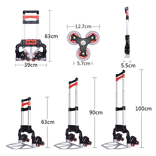 Carrito plegable para equipaje con capacidad de 45 kg miniatura 2