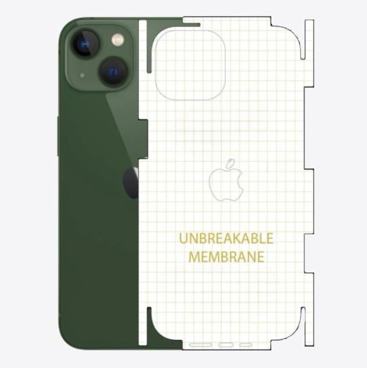 Image of DD SON Matte Finish Full Body Cover Back Protector Compatible with 13 mini | Unbreakable Membrane Scratch Guard Full Fit Protective, Case Friendly, (Back & Side) (Pack of 1)