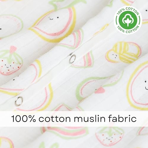 Image of The Boo Boo Club Organic Cotton Baby Jhabla | Pack of 4 Newborn Sleeveless Jabla | Newborn Infant Summer Wear | Soft & Breathable Muslin Fabric | Easy Button Closure Vest