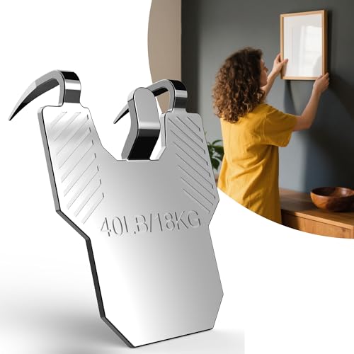 20Pcs Claw Drywall Picture Hanger, Heavy Duty 40lb Claw Hangers for Drywall,Tool-Free, No Nail/Drill Mirror Hooks for Hanging Picture, Poster, Photo Frame, Artwork