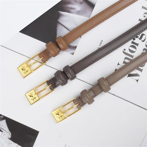 Belts for women, Waist Belt Women's Waist Belts Pure Cowhide Belts Casual Fashion Simple Dress Belt Adjustable Pin Buckle(Caramel)4