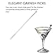 10pcs Stainless Steel Coffee Beverage Stirrers Stir Cocktail Drink Swizzle Stick with Small Rectangular Paddles, 7.4