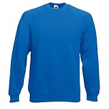 pulli blau weiß rot Elastan, gerippt Fruit of the Loom - Sweatshirt \'Raglan Sweat\' L,Royal