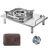 LASIEYO 7500W Camping Stove, Folding Windproof Camping Gas Stove IGT Stove with Storage Bag Butane F
