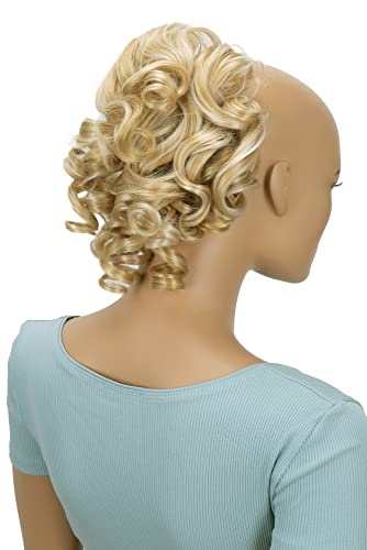 CAISHA Blond Mix Curly Messy Bun Hairpiece #TOP23