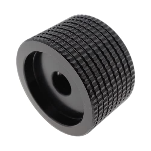 Szliyands 2 Pack Aluminum Rotary Electronic Control Potentiometer Knob ,For 0.23'' Diameter Shaft, 0.98'' Dia, 0.61'' H,Volume Control Knob, Audio Knob, Guitar Knob.(Black) #TOP1