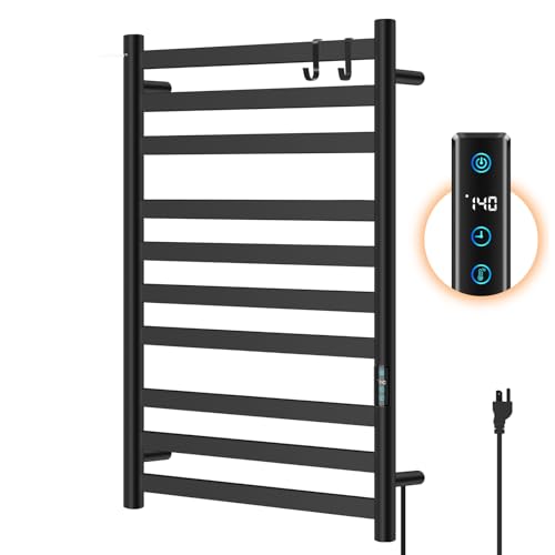 Heated Towel Rack for Bathroom, 10 Bar Large Electric T...
