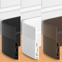 39 Inch Door Draft Stopper 3 Pack Black & White & Brown