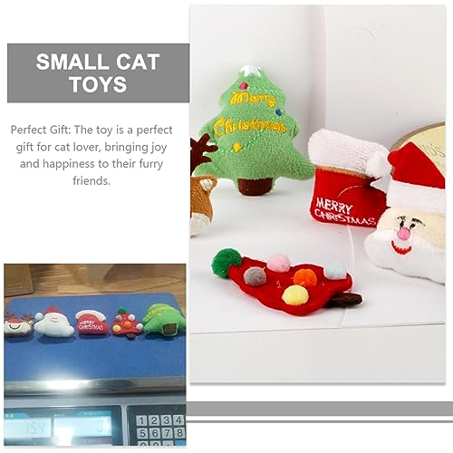 Beavorty 5 Unidades Brinquedo De Pelúcia Para Gatos De Natal Para Animais De Estimação Elk Árvore De