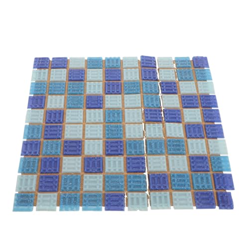 SAFIGLE Ceramic Swimming Pool Mosaic Tile 12.5x12.5 Inch Slip-Resistant Surface Texture Blue Porcelain Tile