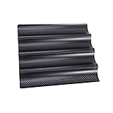HOLIDYOYO 1 Stück Backform Brotbackform Aluminium Backzubehör Pfannen Pan Bake Französisch Emaille Antihaft Antihaft Backformen Brotblech Einritzen Teig Backblech Kohlenstoffstahl Schwarz