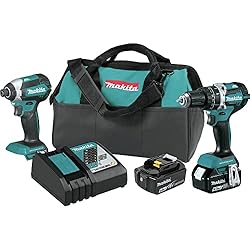 1 of Makita XT269M 18V LXT Lithium-Ion Brushless Cordless 2-Pc. Combo Kit (4.0Ah), Blue
