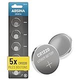 CONTENU DE LA LIVRAISON - 5x CR1220 3V lithium - Anti-fuite & longue durée de vie - CR1220 3V pile, pile clef voiture, pile telecommande voiture