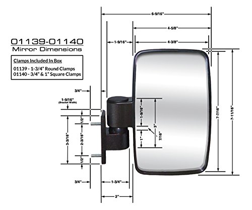 Cipa 01140 Golf Cart Side View Mirror #TOP3