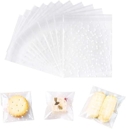 200 Sachets Bonbons Halloween Transparents Avec Fermeture Autocollante - 10x10 Cm, Pour Fêtes, Chasses Aux Bonbons, Goodies - 6