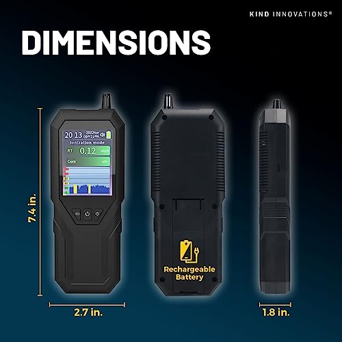 Geiger Counter, Survival Tools, Radiation Detector, Geiger Counter Radiation Detector, with Storage Box, Portable, Handheld, Rechargeable, LCD Screen, Dosimeter - Thumbnail 3