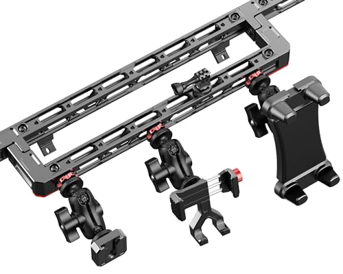 EASEORD Dash Mount Platform Phone Holder Compatible with 2018-2023 Jeep Wrangler JL JLU & Gladiator JT, 7 Devices Dash Mount for Phone,Tablet,for Gopro,Insta360,Radio,Handheld walkie Talks