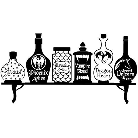 Halloween Witches Potion Spell Bottles - (Set 6) Vinyl Sticker Decals - HSS220 Cover