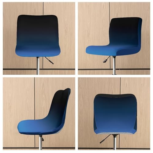 Image of Bar Stool Covers,4 Pack Stretch Waterproof Bar Stool Chair Cover for Dining Room Cafe Furniture Chair Seat Protectors Seat Covers,Black and Blue