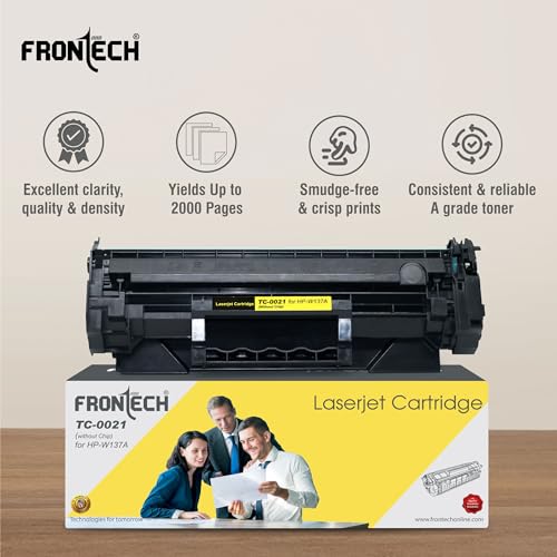 Image of FRONTECH W137A Laserjet Toner Cartridge compatible with HP LaserJet M209dwe / M209dw / M211d / M211dw / M233dw / M233sdn / M233sdw / M234sdw / M234dw / M234sdns / M234dwe / M236d / M236dw / M236sdn / M236sdw, Black