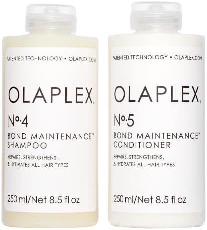 Olaplex No. 5 Bond Maintenance Conditioner, 8.5 Fl Oz No. 4 Bond Maintenance Shampoo, 8.5 Fl Oz
