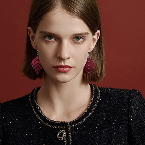 Nonql Handmade Lightweight Elegant Wooden Earring For Women thumb #4